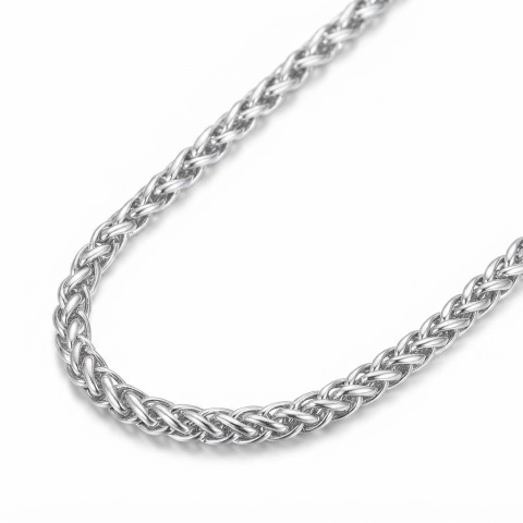 Naszyjnik elegancki łańcuszek splot kłos / spiga